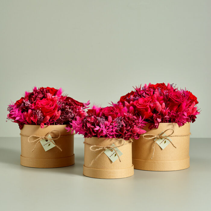 NCappelliera di rose stabilizzate