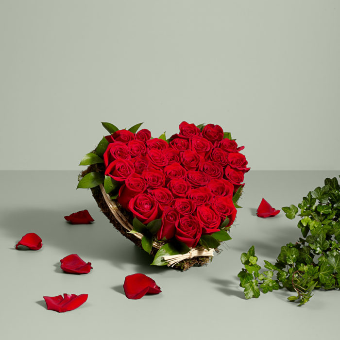 Cuore di rose fresche